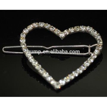 Good Quality Heart Design Girls Rhinestone Hairclip Crystal Hairgrip